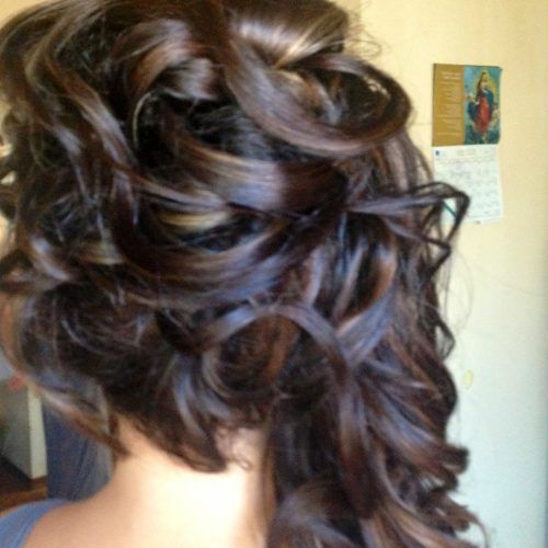 Curls Clipped To The Side Bridal Hairstyles (Photo 8 of 20)