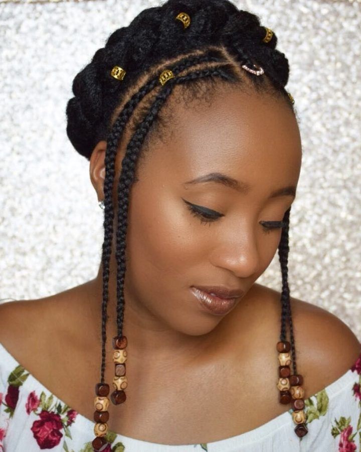 20 Inspirations Halo Braided Hairstyles with Beads