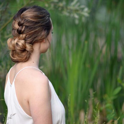 Knotted Braided Updo Hairstyles (Photo 16 of 20)