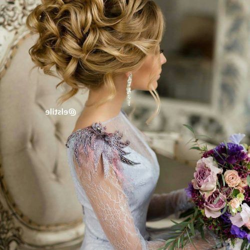 Lifted Curls Updo Hairstyles For Weddings (Photo 10 of 20)