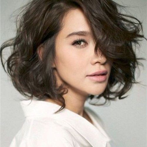 Messy Short Bob Hairstyles With Side-Swept Fringes (Photo 7 of 20)
