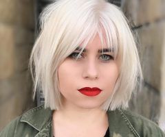 20 Inspirations Platinum Blonde Pixie Hairstyles with Long Bangs