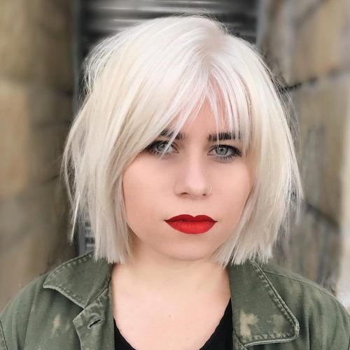 Platinum Blonde Pixie Hairstyles With Long Bangs (Photo 1 of 20)