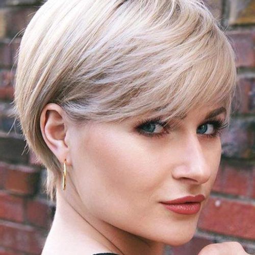 Platinum Blonde Pixie Hairstyles With Long Bangs (Photo 3 of 20)