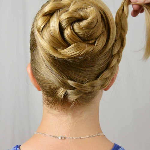 Reverse Braided Buns Hairstyles (Photo 5 of 20)