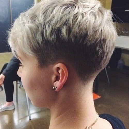 Very Short Pixie Haircuts With A Razored Side Part (Photo 3 of 20)