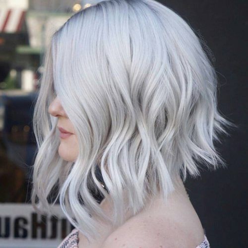 White-Blonde Flicked Long Hairstyles (Photo 13 of 20)