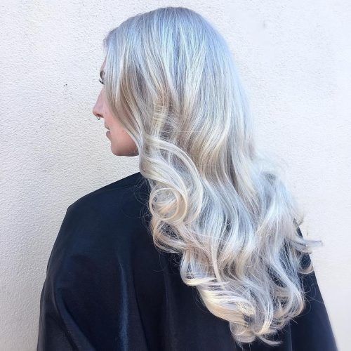 Dark Roots And Icy Cool Ends Blonde Hairstyles (Photo 14 of 20)