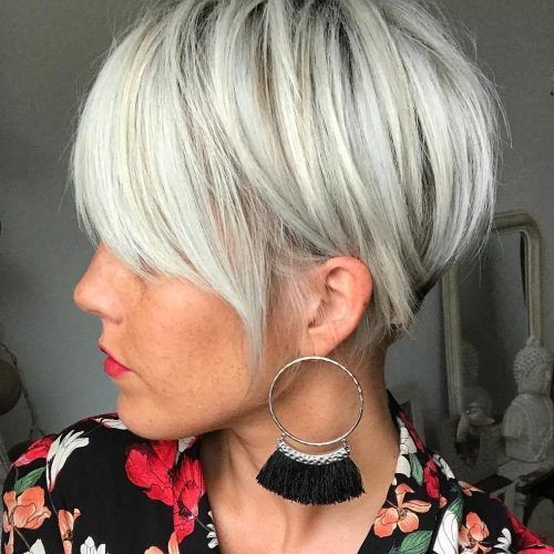 White Bob Undercut Hairstyles With Root Fade (Photo 1 of 20)