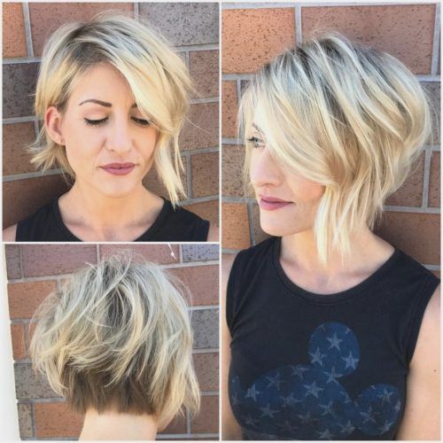 Blonde Bob With Side Bangs (Photo 4 of 20)