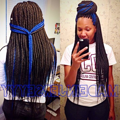 Blue And Black Cornrows Braid Hairstyles (Photo 11 of 20)