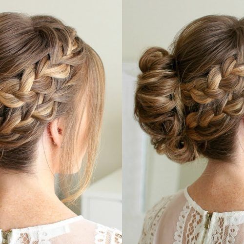 Braided Bun With Two French Braids (Photo 9 of 15)