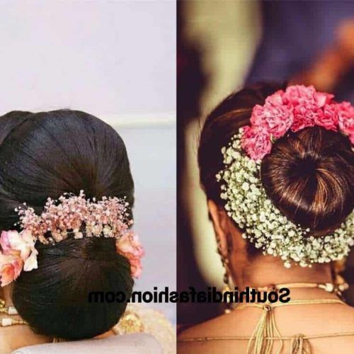 Floral Bun Updo Hairstyles (Photo 19 of 20)