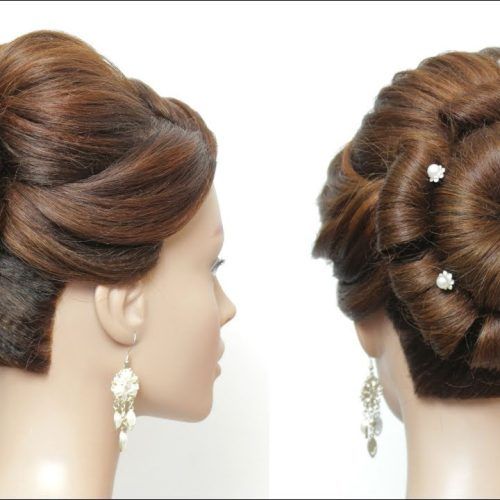 Floral Bun Updo Hairstyles (Photo 3 of 20)