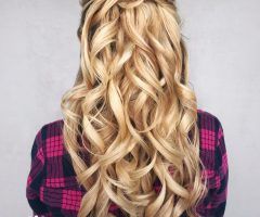 20 Collection of Gorgeous Waved Prom Updos for Long Hair