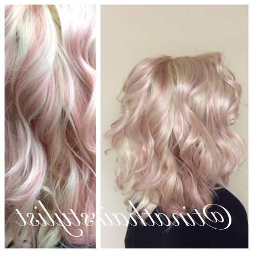 Hot Pink Highlights On Gray Curls Hairstyles (Photo 17 of 20)
