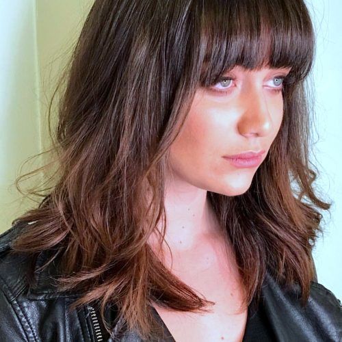 Lob Haircuts With Wavy Curtain Fringe Style (Photo 9 of 20)