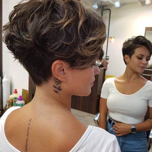 Long Wavy Pixie Hairstyles With A Deep Side Part (Photo 19 of 20)