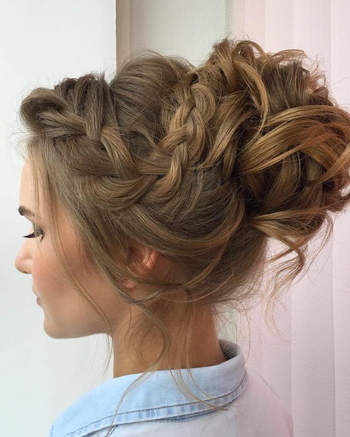 2024 Latest Messy Updo Hairstyles with Free Curly Ends