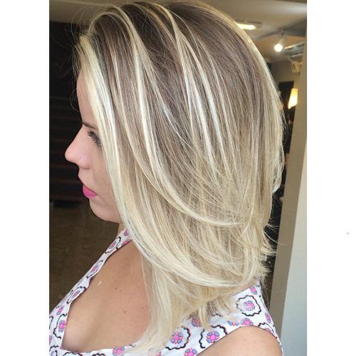 Mid-Length Layered Ash Blonde Hairstyles (Photo 1 of 20)