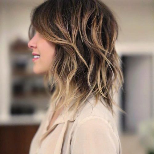 Natural Layers And Ombre Highlights Long Shag Hairstyles (Photo 4 of 20)