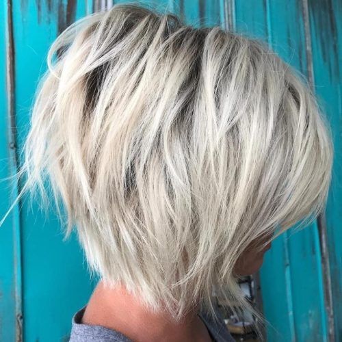 Platinum Blonde Bob Hairstyles With Exposed Roots (Photo 4 of 20)