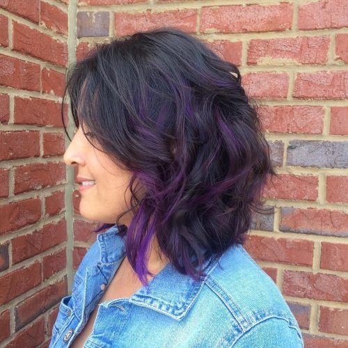 Purple And Black Medium Hairstyles (Photo 15 of 20)