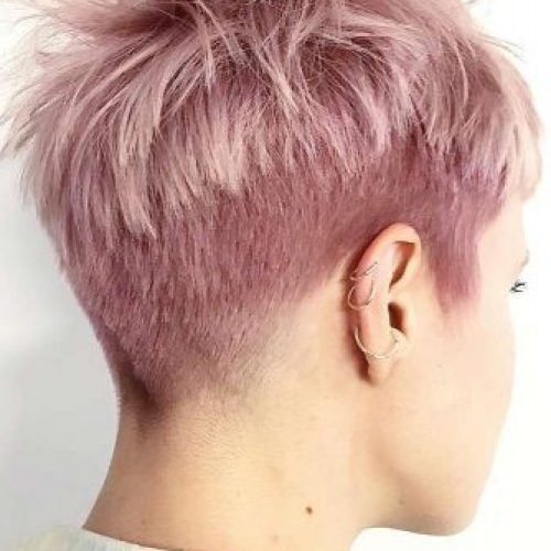Razor Cut Pink Pixie Hairstyles With Edgy Undercut (Photo 5 of 20)