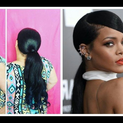 Side-Pony Hairstyles With Swooping Bangs (Photo 17 of 20)