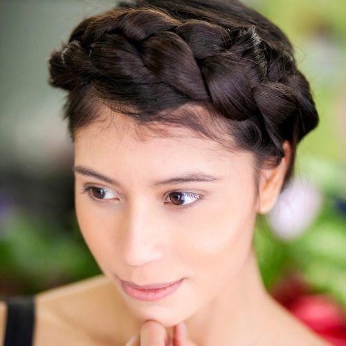 Traditional Halo Braided Hairstyles With Flowers (Photo 12 of 20)