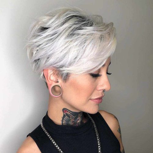Undercut Pixie Hairstyles With Hair Tattoo (Photo 8 of 20)