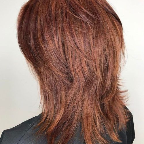 Wispy Layered Hairstyles In Spicy Color (Photo 1 of 20)