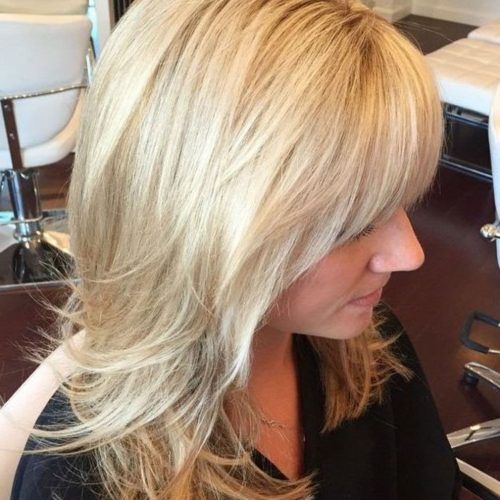 Wispy Layered Blonde Haircuts With Bangs (Photo 11 of 20)