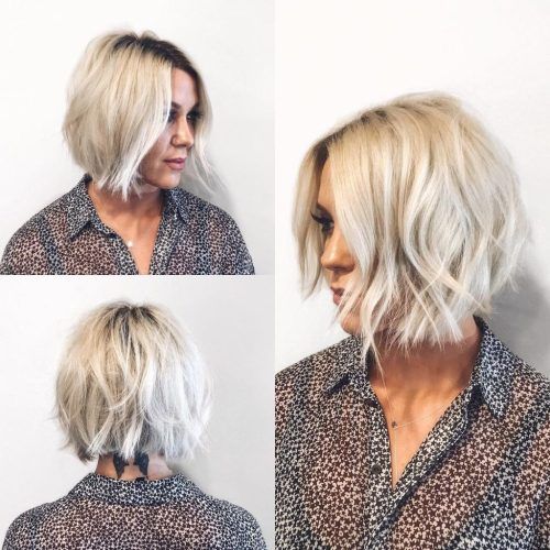 Choppy Blonde Bob Hairstyles With Messy Waves (Photo 20 of 20)