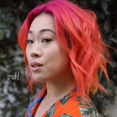 Medium Haircuts With Fiery Ombre Layers (Photo 15 of 20)