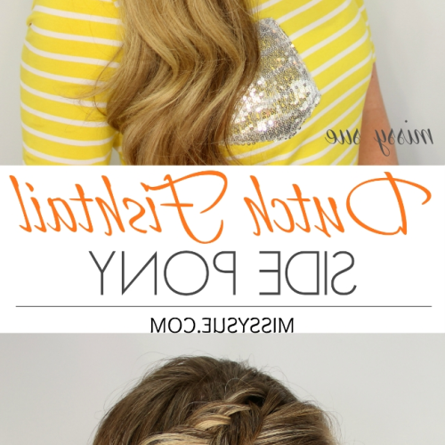 Reverse Braid And Side Ponytail Hairstyles (Photo 6 of 20)