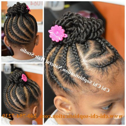 Cornrows With Artistic Beaded Twisted Bun (Photo 7 of 15)