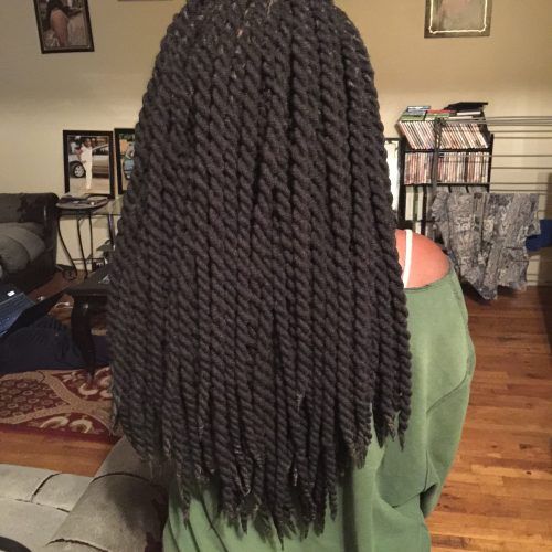 Very Thick And Long Twists Yarn Braid Hairstyles (Photo 16 of 20)