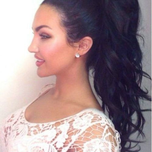 High-Top Ponytail Hairstyles With Wavy Extensions (Photo 19 of 20)